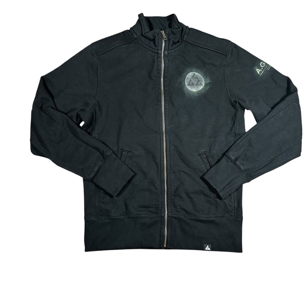 American Giant‎ Moto Full Zip AGPC Pickleball Club Jacket Mens Sz M Black